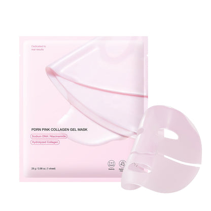 Pink collagen hydrating, moisturizing, firming hydrogel jelly powder transparent mask