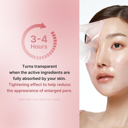 Pink collagen hydrating, moisturizing, firming hydrogel jelly powder transparent mask